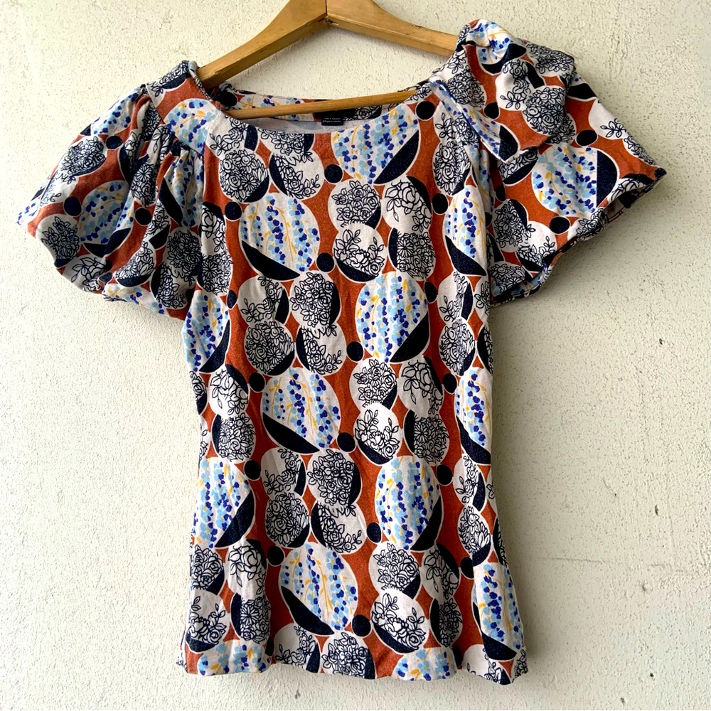 *2/$20 summer clearout* Anthropologie Deletta s.S tee w. great sleeves